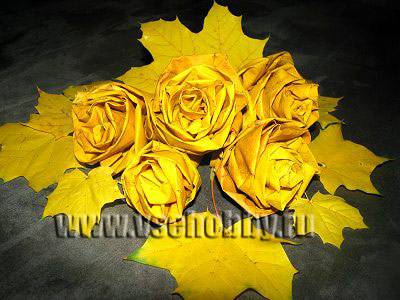 Rose din frunze cu mâinile clasa de master (trandafiri) Rose din frunze cu mâinile Masterclass dvs.