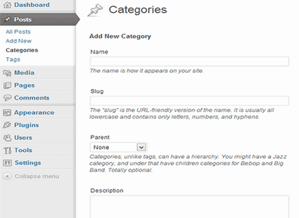 Categorii WordPress - ce categorii Categorii