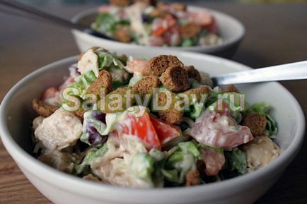 Salata cu fasole și carne de pui - energie pentru rețeta zi întreagă cu fotografii și video