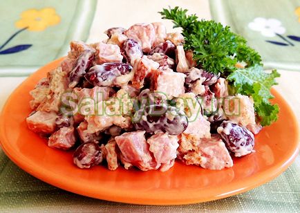 Salata cu fasole și carne de pui - energie pentru rețeta zi întreagă cu fotografii și video