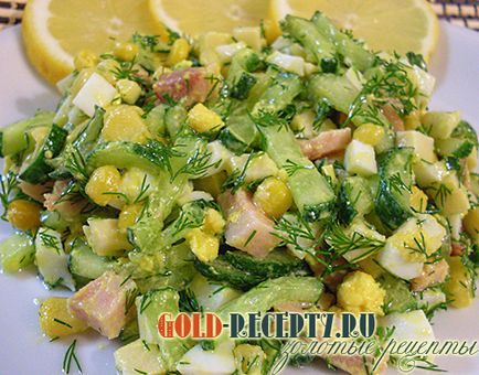 Salata cu porumb și castraveți „delicios“