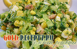 Salata cu porumb și castraveți „delicios“
