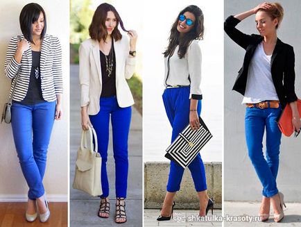 Din ceea ce sa poarte pantaloni albastru femei - 160 fotografie, Beauty Box