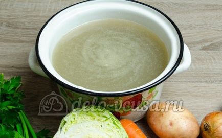 Supa de varza cu varza proaspete, cum să gătească - cu pas cu pas reteta fotografii