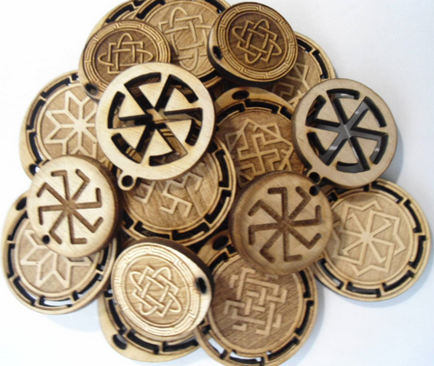 amulete slave Perun, Veles, Jari, talismane din lemn si argint