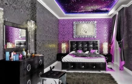 Combinația de culoare violet, în interior - nuanțe, design, fotografie (Amestec violet de interior) Combinația de culoare violet, în interior - nuanțe, design, fotografie