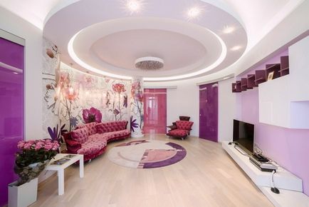 Combinația de culoare violet, în interior - nuanțe, design, fotografie