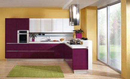 Combinația de culoare violet, în interior - nuanțe, design, fotografie