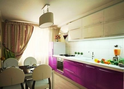 Combinația de culoare violet, în interior - nuanțe, design, fotografie