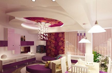 Combinația de culoare violet, în interior - nuanțe, design, fotografie