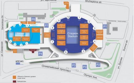 Olympic Sports Complex din Moscova, adresa, localizarea pe harta si diagrama