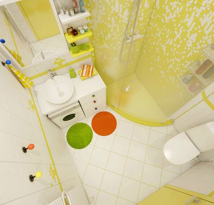 mașină de spălat în baie, cum să se potrivească în proiectarea