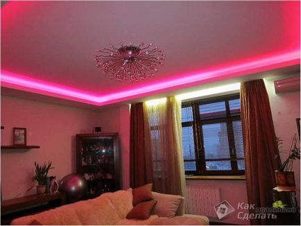 LED-uri plafon de iluminat cu mâinile sale - cum să facă iluminarea tavanului