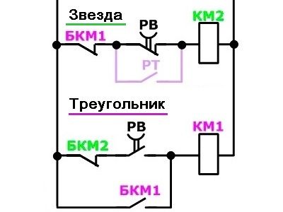 Schema electrică cu motor stea-triunghi