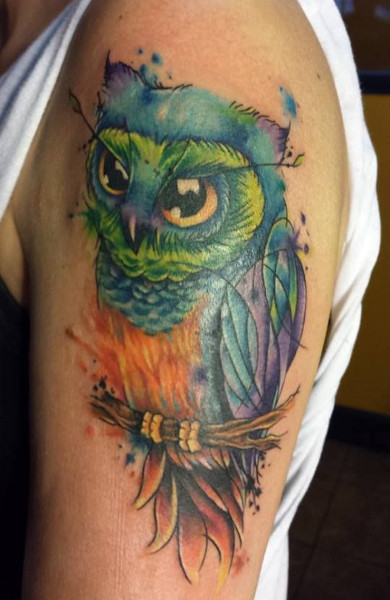 Owl tatuaj - ceea ce înseamnă schițe tatuaj și fotografii