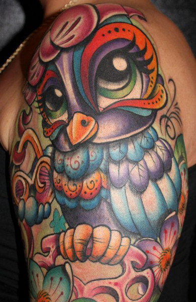 Owl tatuaj - ceea ce înseamnă schițe tatuaj și fotografii