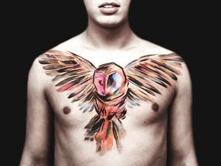 Owl tatuaj - ceea ce înseamnă schițe tatuaj și fotografii