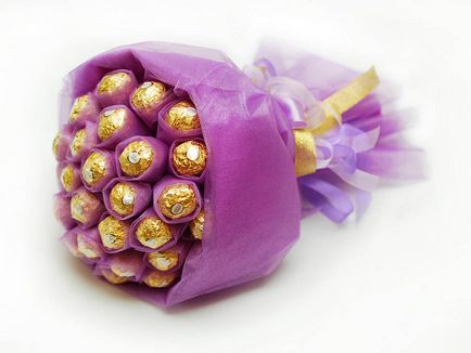 Topiara de clasa dulciuri de master, cu propriile lor mâini, pas cu pas imagini de bomboane, de la Raffaello, de la Chupa