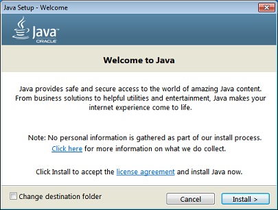 Instalați Java pe Windows 7 XP 10 august, este important să se cunoască