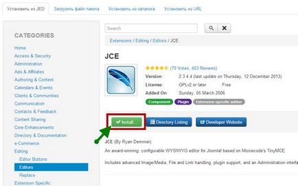 Instalarea extensii de joomla 3, pentru a crea un site cu joomla 3