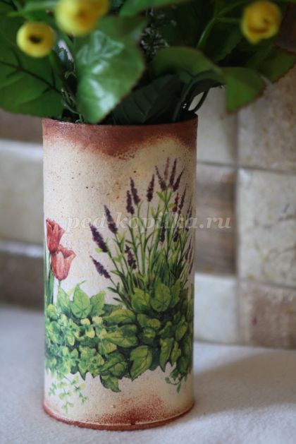 Vas provence in tehnica decoupage pentru incepatori