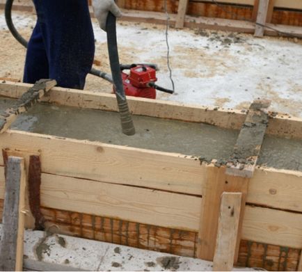 Turnarea betonului în forma cu propriile sale mâini, portal de construcție