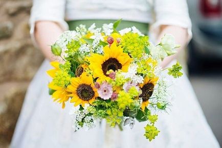 Galben fotografii buchet de mireasa si idei de design