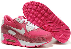 Femeile airmaksy de la Nike - roz și pantofi de alergat alb (poze)