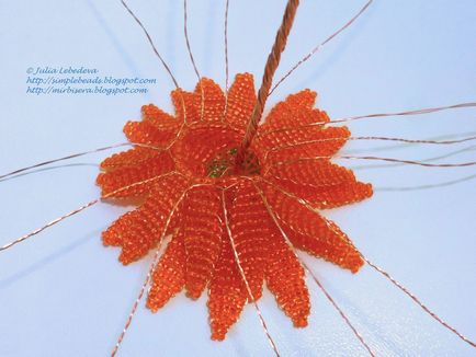 Master class gerbera șirag de mărgele