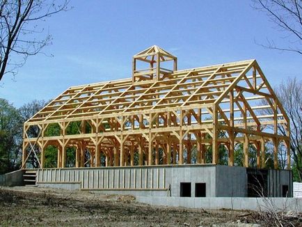 Construcție de case din lemn cadru