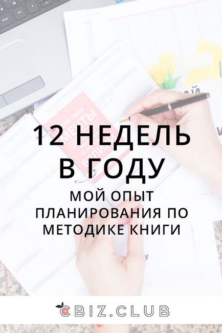 12 săptămâni pe an - experienta mea a Metodologiei de carte de planificare