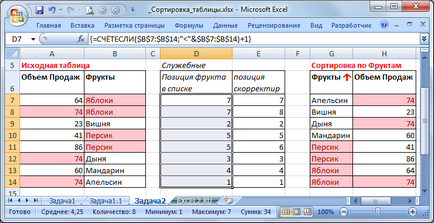 tabele de sortare dinamice în MS Excel - compatibil cu Microsoft Excel 2007, Excel 2010