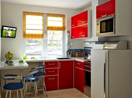 Proiectarea pentru o mică bucătărie în Hrușciov (Hrușciov) Proiectare pentru o mică bucătărie în Hrușciov