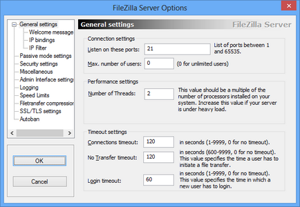 server FTP Filezilla pentru rețeaua de domiciliu sau de birou