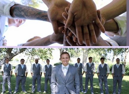 Fotografiile cu prietenii mirelui, nunta cu propriile lor mâini