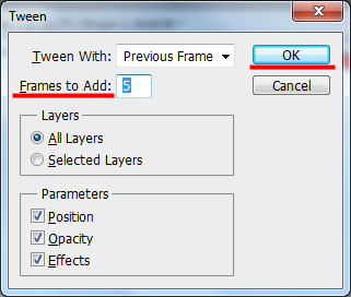 Photoshop modul de a face o animație GIF (butonul «Tweens animație) Photoshop modul de a face o animație GIF
