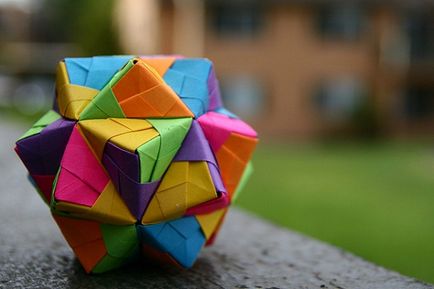 icosaedru icosahedron modul de a face metoda de hârtie origami №1 icosaedru a modelului finit, cu atât mai mare
