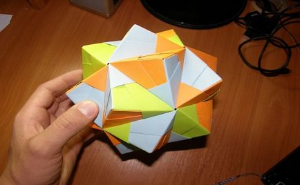 icosaedru icosahedron modul de a face metoda de hârtie origami №1 icosaedru a modelului finit, cu atât mai mare