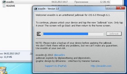 Instrucțiuni cu privire la modul de a face ios untethered jailbreak 6