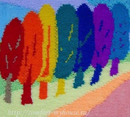 Interesant multi-color de tricotat intarsii, confort si caldura din casa mea