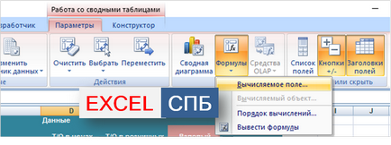 Schimbarea câmp calculat în tabelul pivot - Excel St Petersburg