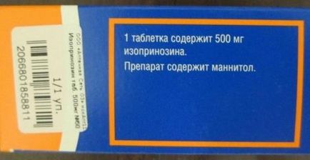 Izoprinozin instrucțiuni de utilizare, copii analogi de droguri și recenzii