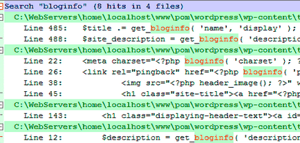 Cum de a căuta o anumită parte de cod în fișiere WordPress