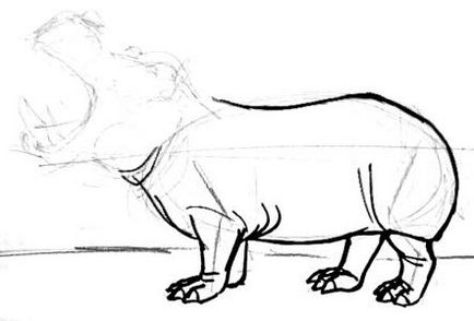 Cum de a desena un Hippo (gippopopotama)