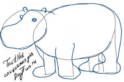Cum de a desena un creion etape Hippo - lectii de desen - utile cu privire la artsphera