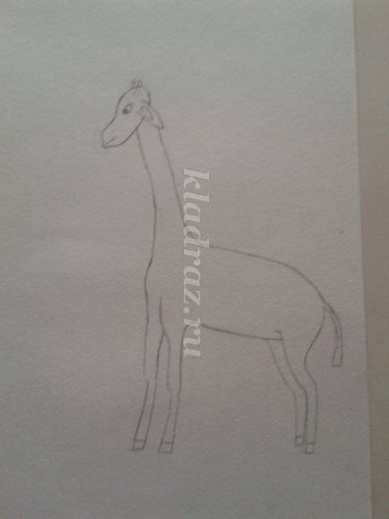 Cum de a desena o girafă în etape, cu fotografii ale copiilor