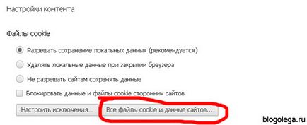 Cum pentru a curăța cookie-urile în Chrome cum să activați sau să le eliminați, blogul lui Oleg ugreninova