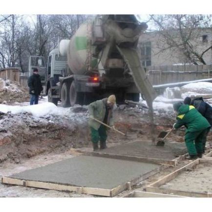 Cum de a găti betonul de iarnă
