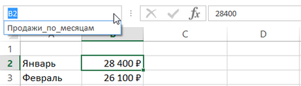Cum de a atribui un nume unei celule sau interval în Excel