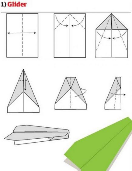 Cum sa faci un avion de hârtie - desene, fotografii, instrucțiuni pas cu pas